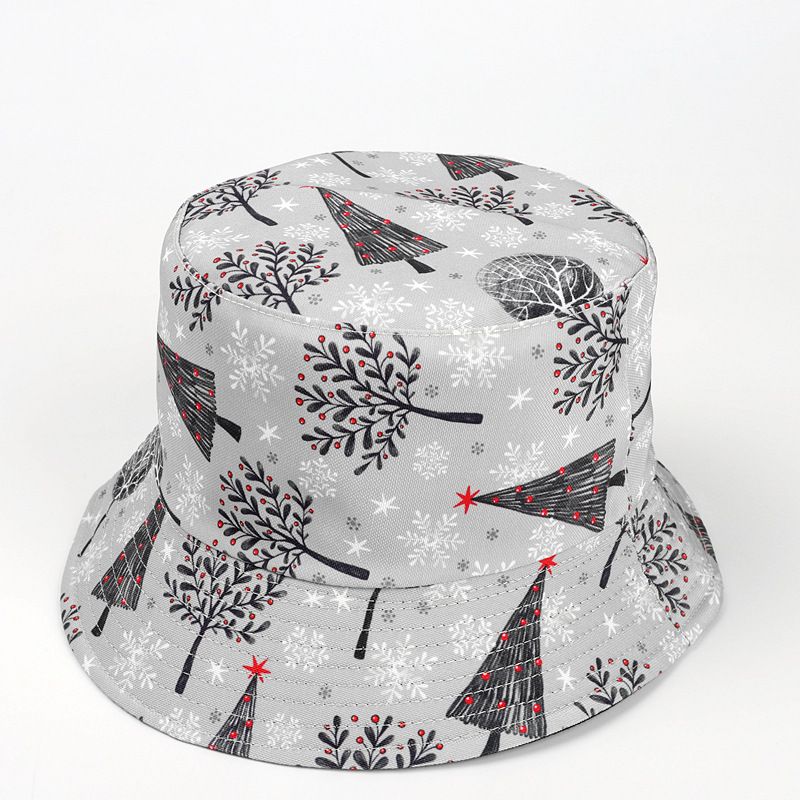 Nouveau chapeau seau double face en forme de fleur de cocotier pour femme, chapeau de pot imprimé en couleur pour printemps et été, visière de protection solaire_voghion.com