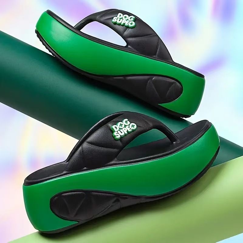 Summer New Style EVA Thick - Soled Flip Flops For Women, Wearable Outdoors, Height Increasing, Soft Soled, Wear Resistant And Non Pinching Sandals_voghion.com