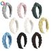 Korean Style Cream-Colored Puff Fabric Bow Headband For Women, Fashionable Hair Accessory For Daily Wear, Workout, And Home Use_voghion.com