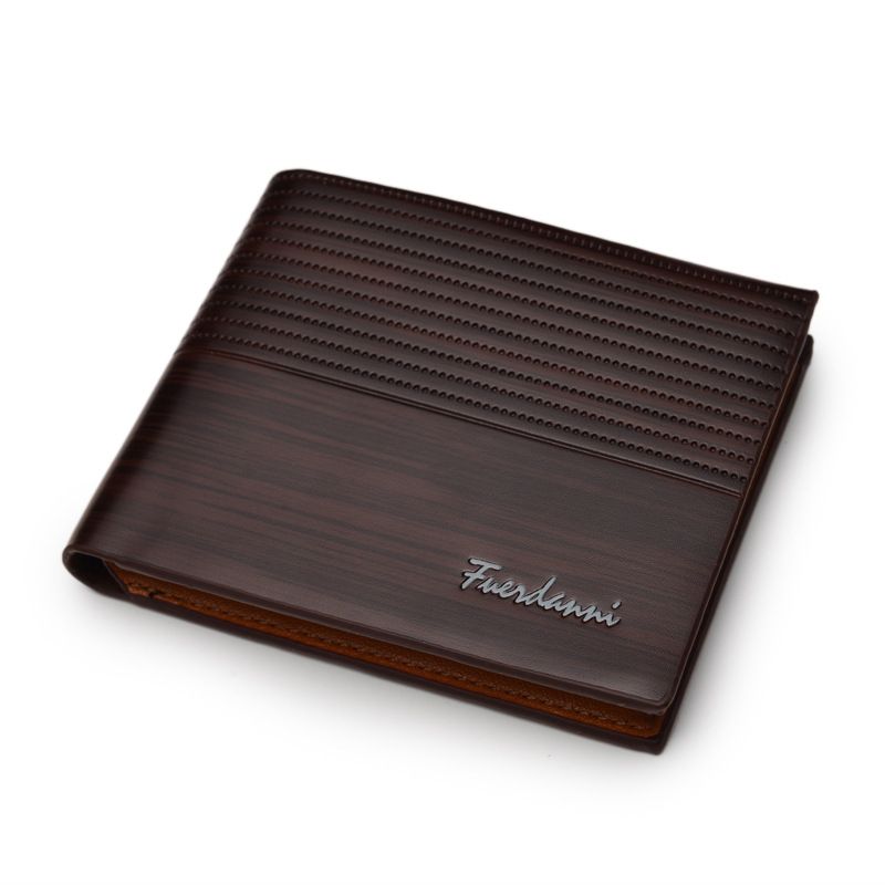 New Men's Short Wallet Multifunction Fashion Iron Credit Card Holders Pu Money Bag Vintage Men Leather Wallet Slim Male_voghion.com