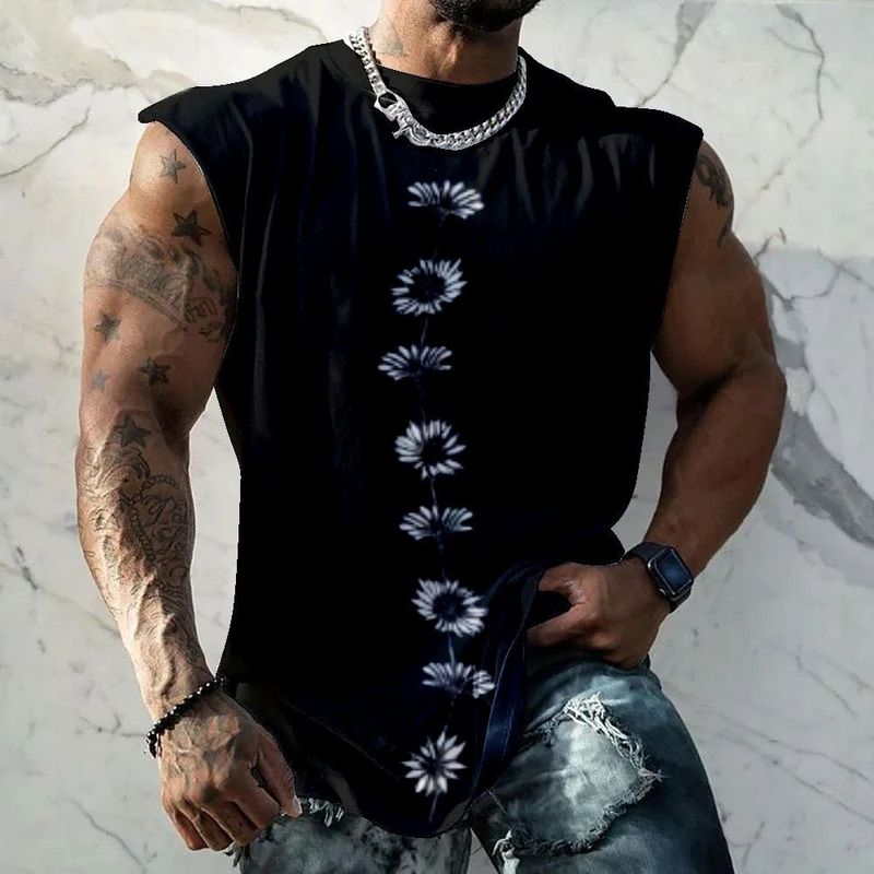 Men's Cotton and Linen Loose Vest Summer Casual Sleeveless Vest Sports_voghion.com