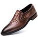 Elegante Herren-Freizeitschuhe mit dreidimensionalem Krokodilfuß-Muster, elegante Bankett-Schuhe aus Leder mit spitzer Zehenpartie_voghion.com
