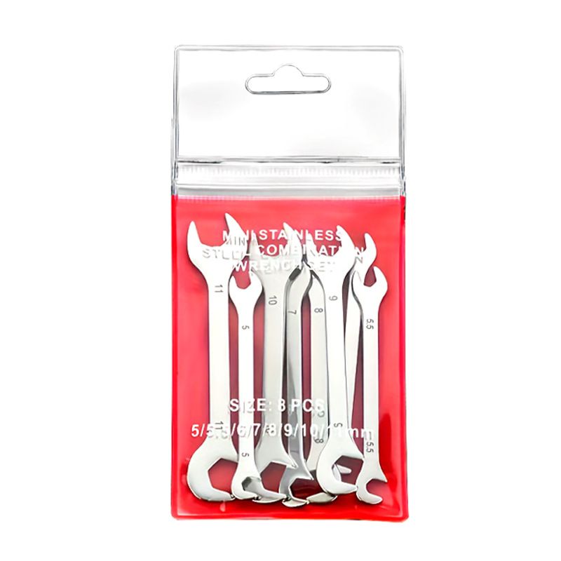10-Piece Metric & SAE Mini Combination Wrench Set - Chrome Vanadium Steel, Compact & Durable For Tight Spaces​_voghion.com