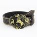 Western Cowboy Bull Head Trendy Youth Retro Men's Punk Embossed PU Leather Belt_voghion.com