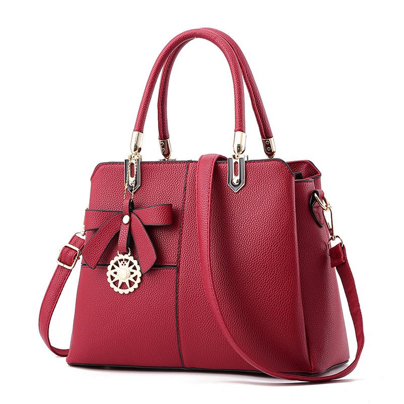 Borsa a mano semplice e alla moda da donna, grande capacità, con motivo patchwork e blocchi di colore, 2022_voghion.com