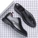 Suitable For All Seasons British Style Korean Version Brogue Carved Leather Business Formal Trendy Men's Casual Pointed Toe Lace-up Wedding Shoes_voghion.com