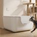 Extra Large Fully Semi-Enclosed Open Toilet Anti-Splash Kitten Litter Box Cat Supplies_voghion.com