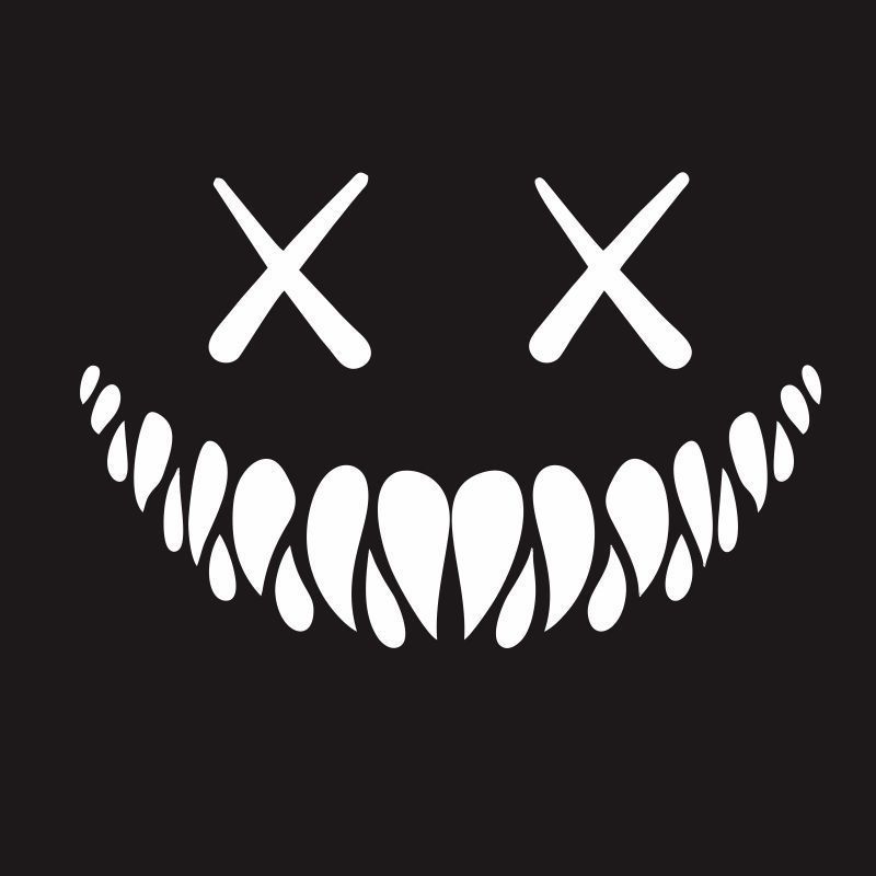 Car personalized and creative, devil smiling face, rear windshield stickers, car window decorations, reflective stickers_voghion.com
