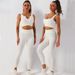 Quick-Drying Clothing Set Shockproof Sports Bra Vest Yoga Pants Fitness Trousers_voghion.com