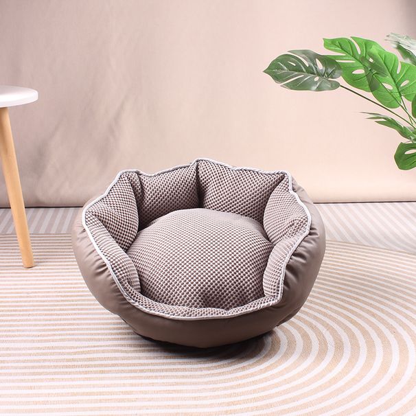 Pet cat's nest can be machine washable winter warm plush dog's nest pet sofa mattress_voghion.com