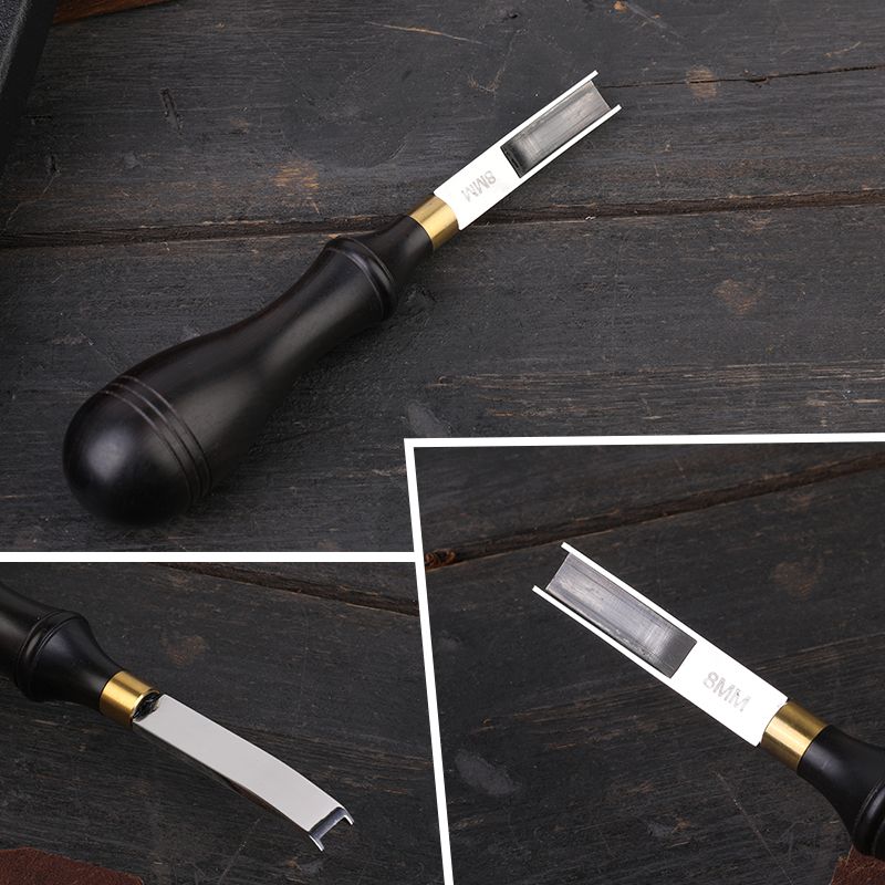 Fenrry 4/6/8/10mm Leather Edge Beveler Tool French Skiver Wide Mouth Leather Edge Bevelers Skiving Trimmer Crafting Tools_voghion.com