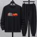 Herrenbekleidung Übergröße Herbst Pullover Sweatshirt Student Jugend Übergröße Übergröße Jogginghose Zweiteiliger Anzug Trendy_voghion.com