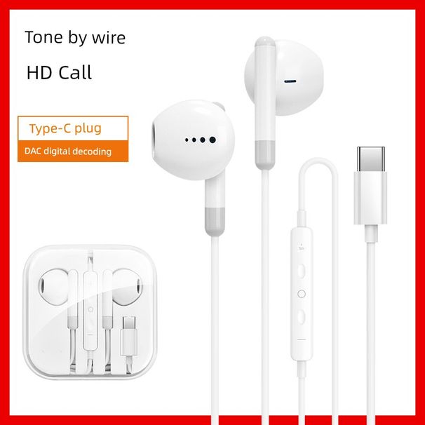 Gäller Huawei Xiaomi Samsung Typec Platt Metall Kopparring Digital Avkodning Trådbundna Headset Ipadpro Partihandel_voghion.com