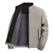 New autumn winter jacket for men, fashionable, simple, casual, stand up collar middle-aged and elderly, solid color,_voghion.com