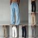 2023 New Men's Pants Linen Casual Solid Color Thin Linen Men's Pants_voghion.com