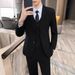 Ensemble de costume décontracté grande taille CT pour homme, style coréen, coupe slim, deux boutons, trois pièces, blazer d'affaires tendance_voghion.com