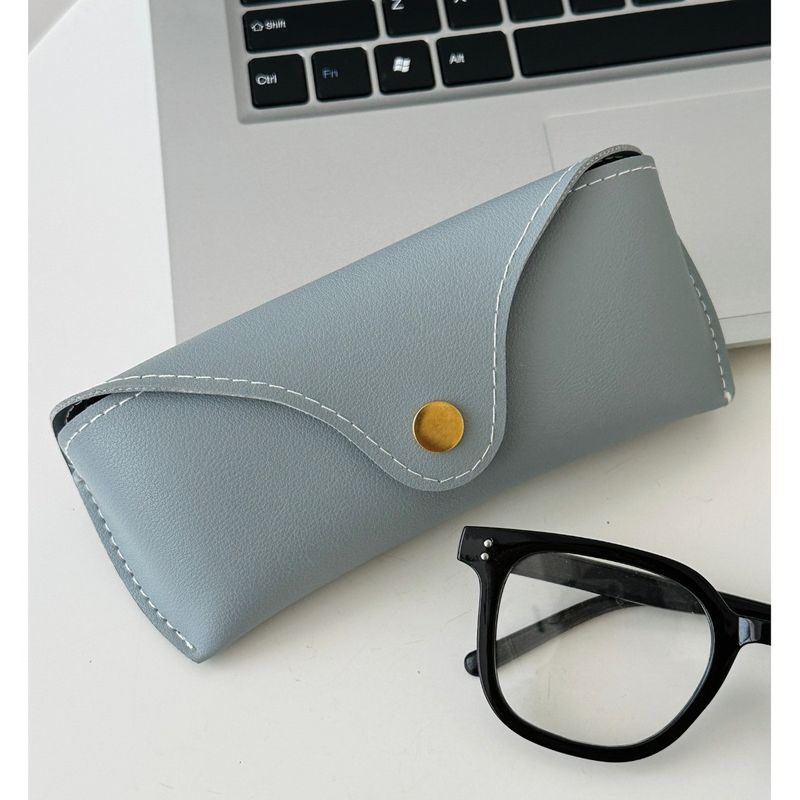 Estuche para gafas unisex portátil con botón simple Gafas de sol de alto nivel de apariencia Estuche para gafas de sol para hombres y mujeres Estuche para guardar gafas_voghion.com