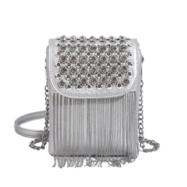 Borsa a tracolla da donna con fibbia magnetica, elegante design con nappe, tracolla Ba241216_voghion.com