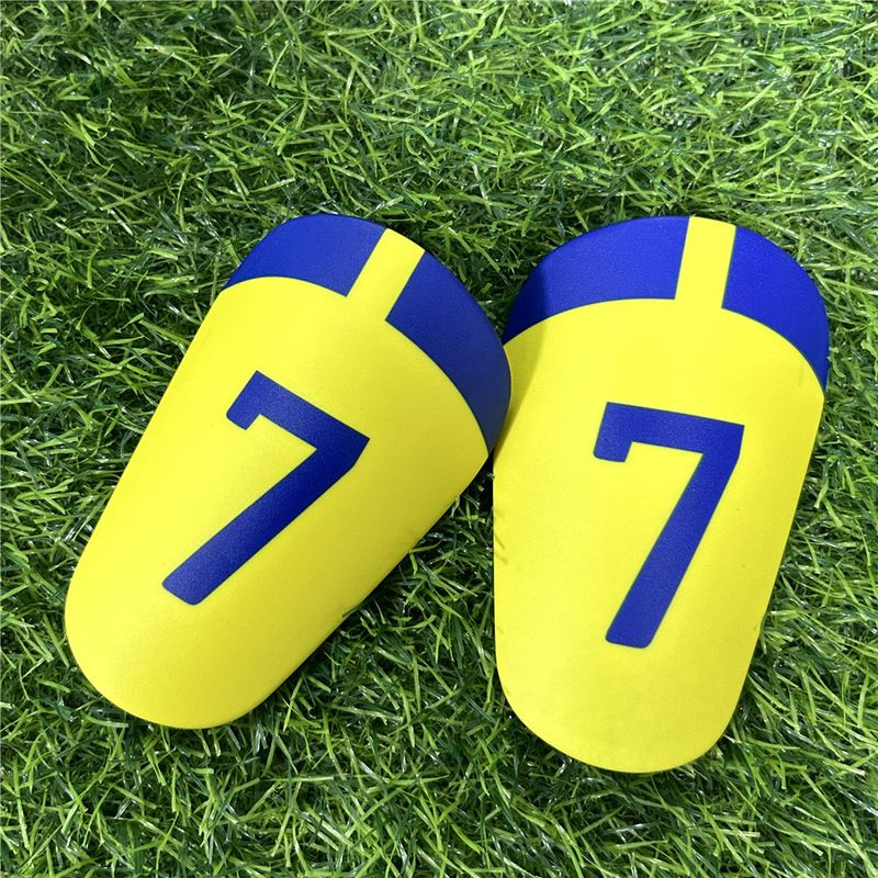 Mini Shin Guards For Kids & Youth - Lightweight Football Leg Pads, Adjustable Straps, Comfortable Fit For Training & Matches (Yellow, Small Sizes)_voghion.com