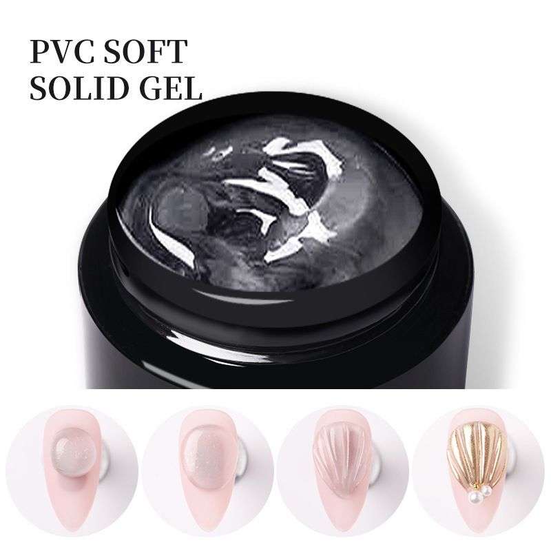 Nail Glue New Nail Art Pvc Solid Gel Mold Modeling Glue DIY Carving Gel Glue High Transparent Q Elastic Soft Candy Glue_voghion.com