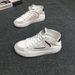 High-Top Women's Sneakers 2025 Fall/Winter New Checkered Casual Canvas Shoes_voghion.com