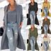 Damenbekleidung Herbst- und Winter-Strickjacke Windbreaker-Jacke Strickpullover Zweiteiliger einfarbiger Weste-Anzug_voghion.com