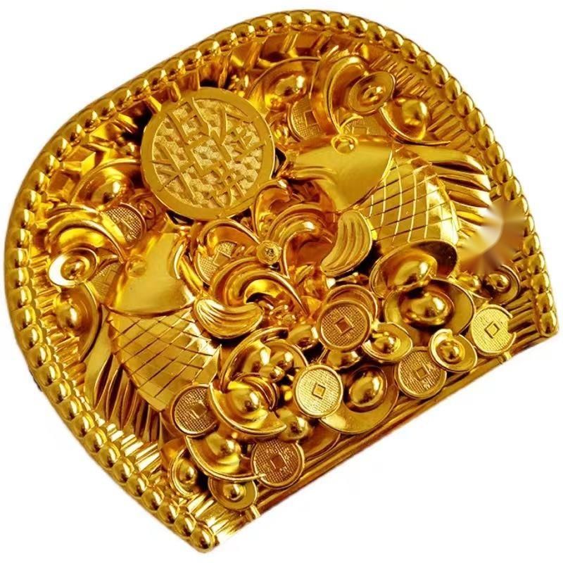 Mingfu Kehrschaufel Qingming Schatzbecken Eimer mit Tasche Goldschale Opfervorräte Yuanbao Ming Münzen Papiergeld_voghion.com