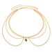 Fashionable And Versatile Accessories, Simple Multi-layer Metal Body Chain, Personalized Green Diamond Waist Chain_voghion.com