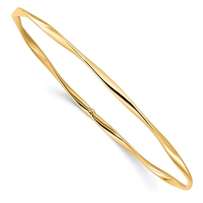 10K Yellow Gold Slip-On Bangle_voghion.com