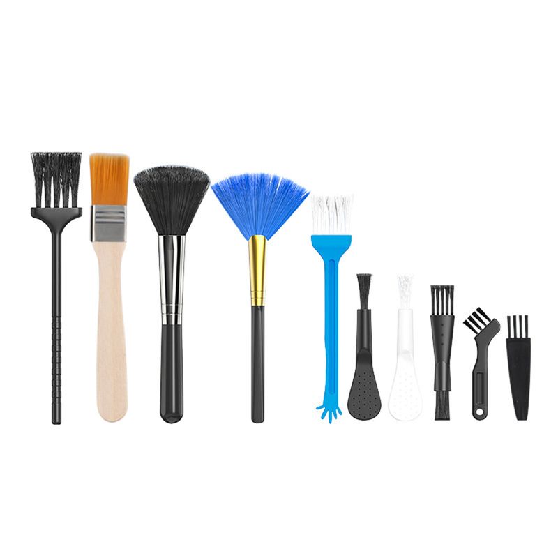 Farfi 10 Teile/satz Bürsten Antistatische Multifunktionale Weiche Borsten Computer Tastatur Lücke Staub Reinigung Tools Kit für Zuhause_voghion.com