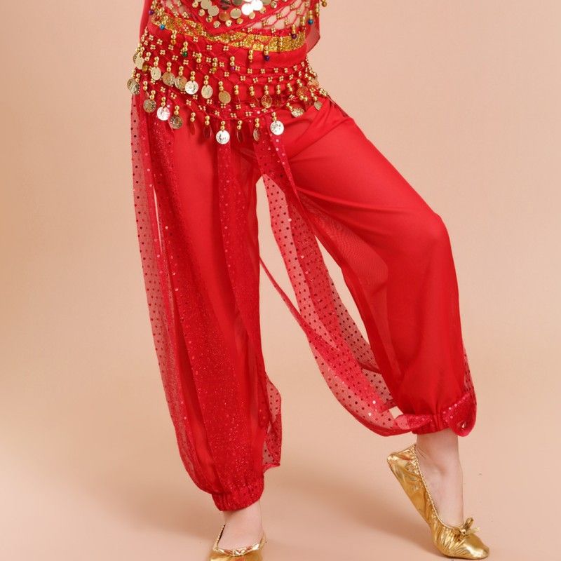New Highlight Belly Children's Indian Performance Clothing Dance Practice Pants_voghion.com