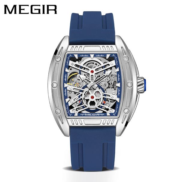MEGIR men's sports mechanical movement watch silicone strap cross-border hot model luminous waterproof multi-function _voghion.com