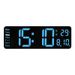Orologio digitale LED da 13 pollici a doppio uso da parete/tavolo con ampio display, allarmi multipli e moderne opzioni di colore - Elegante arredamento per casa/ufficio_voghion.com