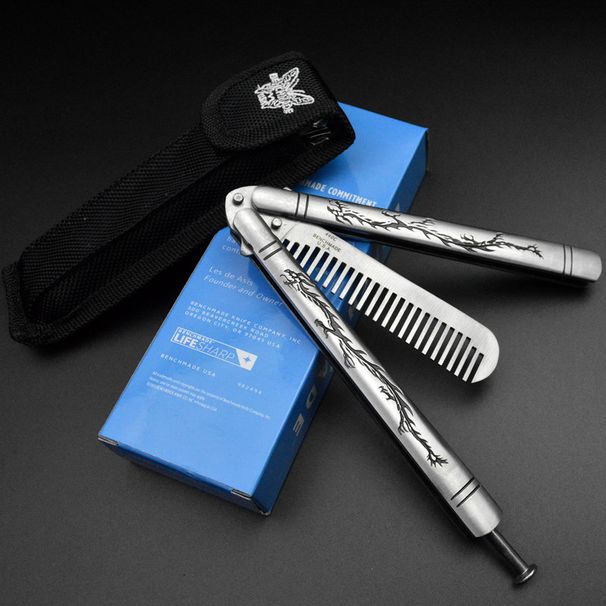 Multifunctional Hair With Fabric Cover Knife Swing Relief Carving Double Dragon Pattern Butterfly Practice Comb_voghion.com