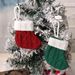 Festliche gestrickte Weihnachtsstrümpfe – Mini-Weihnachtsdekoration für Baum, Kamin und Geschenke (6er-Set, Grün/Rot)_voghion.com