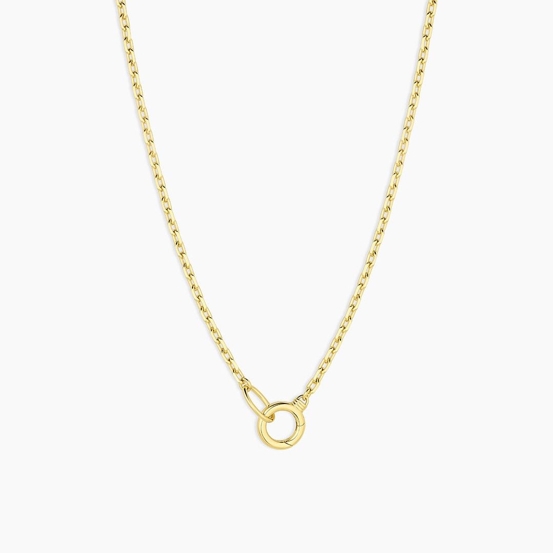 Niche High End Ketting Hip Hop Hanger Oven Vacuüm Plating Echt Goud Titanium Stalen Sleutelbeenketting_voghion.com