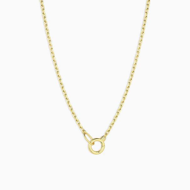 Niche High End Ketting Hip Hop Hanger Oven Vacuüm Plating Echt Goud Titanium Stalen Sleutelbeenketting_voghion.com