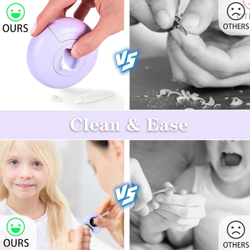 ACZT Quality Goods Mor 3'ü 1 Arada Tırnak Bakım Seti - Ayarlanabilir Hızlı Törpü_voghion.com