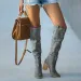 Modische, lässige Retro-Stiefel aus Denim mit langen Knien und quadratischen High Heels für Damen Bottes Womens Botas De Mujer atos 240911_voghion.com