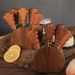 Christmas Tree Handle Acacia Wood Cheese Knife And Fork 6-Piece Set With Wooden Stand_voghion.com