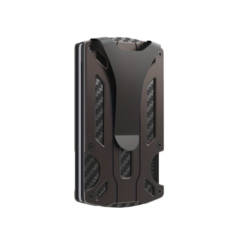 Portafoglio da uomo con porta carte in lega di alluminio, antifurto RFID, porta carte, etichetta aerea in metallo, ultra sottile. Portafoglio da uomo_voghion.com