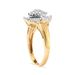 10K Yellow Gold 1/2 Cttw Round And Baguette-cut Diamond Rhombus Head and Halo Ring (I-J Color, I1-I2 Clarity) - Ring Size 7_voghion.com