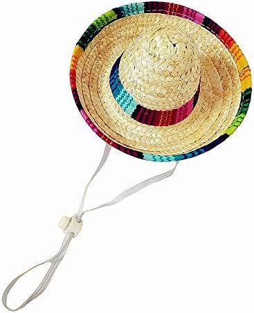 Strohhut für Hunde, mexikanischer Hut, Kostümzubehör, Karnevalsparty-Zubehör, geeignet für Kinder, Haustiere und Puppendekoration_voghion.com