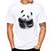 Unbeatable Quality 2024 Panda Flower Pattern Printed Men's T-shirt Loose Short Sleeve_voghion.com