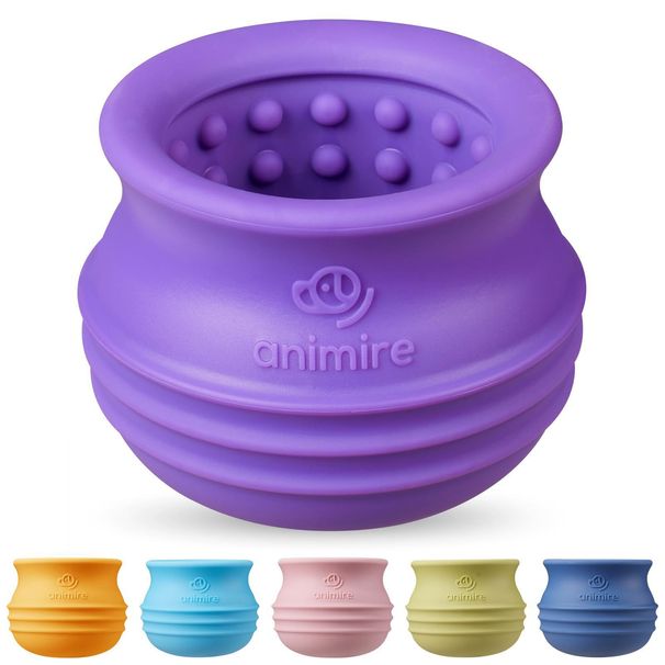 Pet Self-Entertainment Boredom Relief Lick Durable Chew Teething Food Dispensing Ball Silicone Cat Dog Feeding Toy_voghion.com