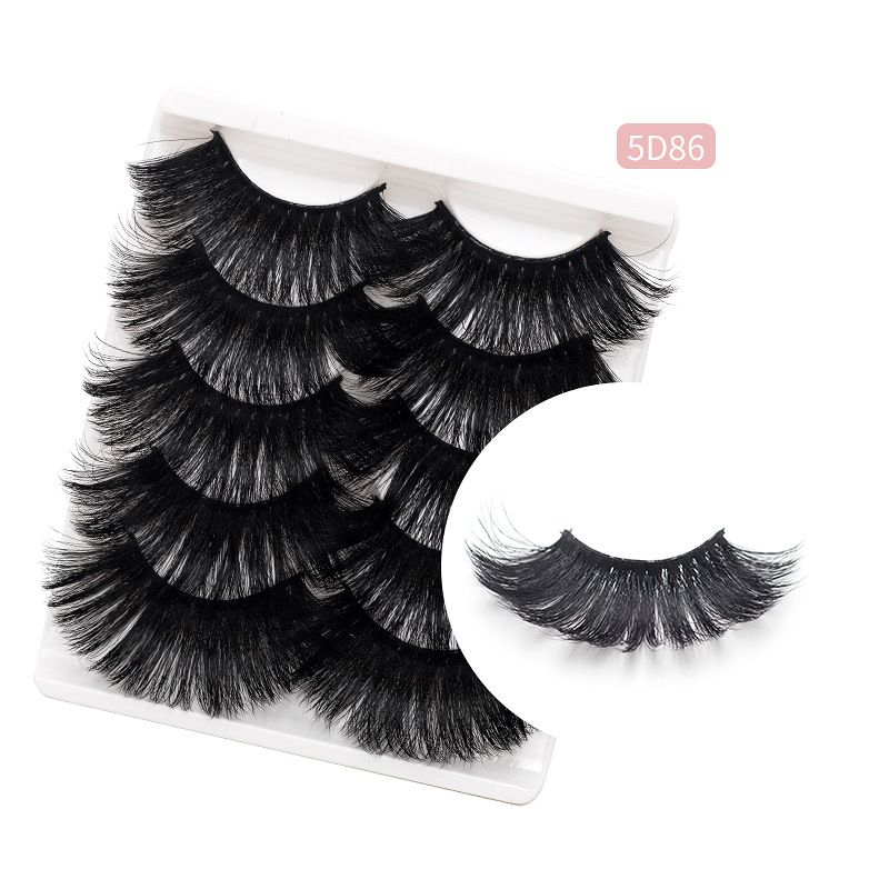 Lash extension set 25mm thin thick false eyelashes Soft natural eyelashes curling multi-layered messy false eyelashes_voghion.com