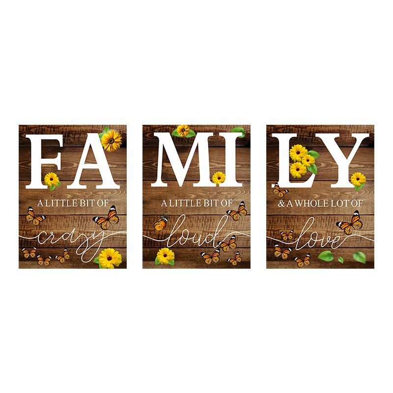 Modern Minimalist English Family Triptych Canvas Living Room Bedroom Wall Decoration Core Hanging Painting_voghion.com