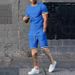 Summer Men‘s Tracksuit Sets Short Sleeve T Shirt Beach Casual 2 Piece Suit Oversized Sportwear Outfits Male Clothes_voghion.com