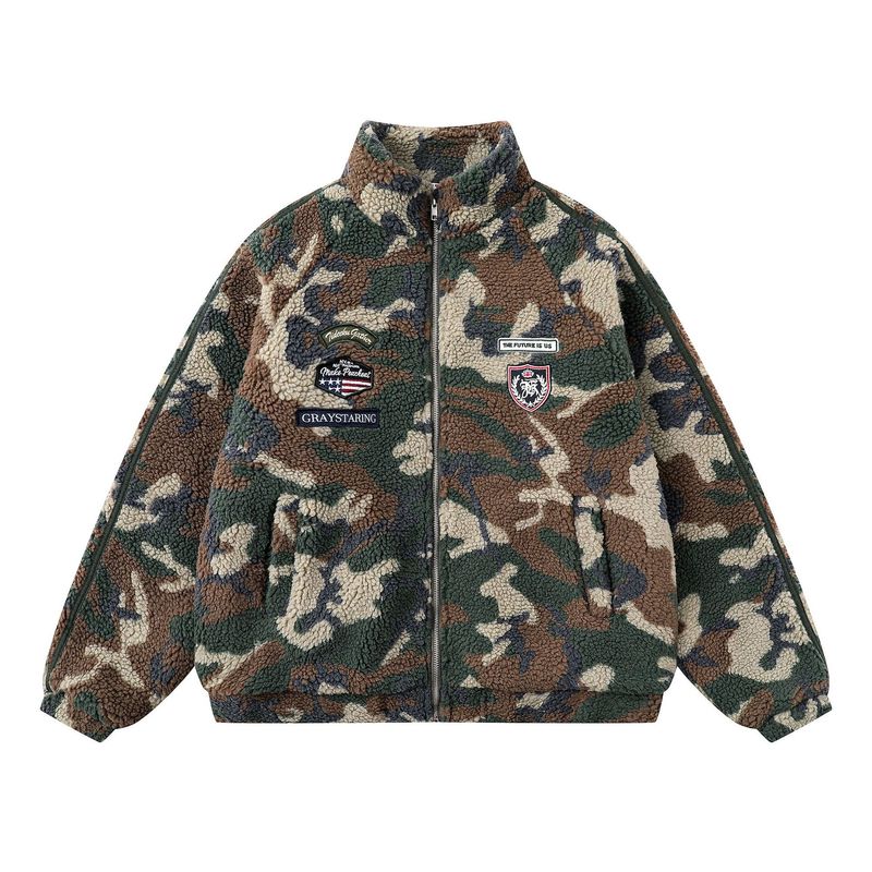 Herrenbekleidung Steppjacke aus verdickter Baumwolle mit Stehkragen, Baumwolljacke im Frühjahr, Baumwolljacke für Herrenpaare_voghion.com