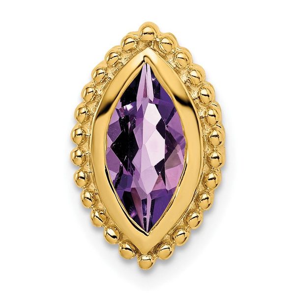 14k Marquise Amethyst Chain Slide_voghion.com